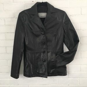 Wilson’s Maxima Black Leather Jacket Small